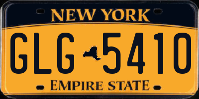NY license plate GLG5410