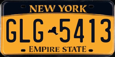 NY license plate GLG5413