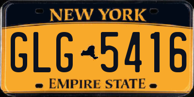 NY license plate GLG5416