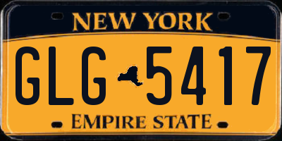 NY license plate GLG5417
