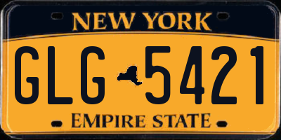 NY license plate GLG5421