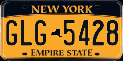NY license plate GLG5428