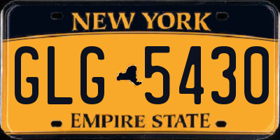 NY license plate GLG5430