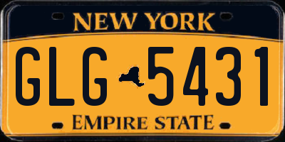 NY license plate GLG5431