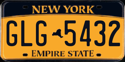 NY license plate GLG5432