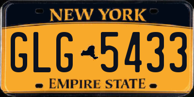 NY license plate GLG5433