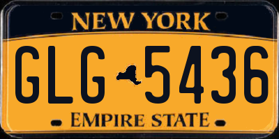 NY license plate GLG5436