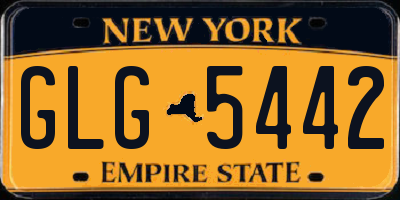 NY license plate GLG5442