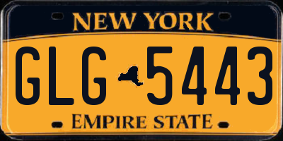 NY license plate GLG5443