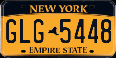 NY license plate GLG5448