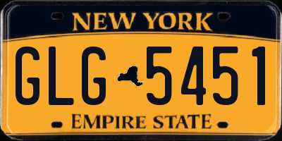 NY license plate GLG5451