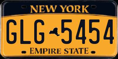 NY license plate GLG5454