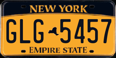 NY license plate GLG5457