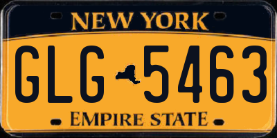 NY license plate GLG5463