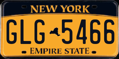 NY license plate GLG5466
