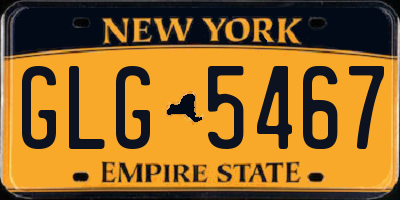NY license plate GLG5467