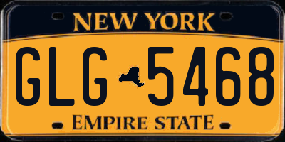 NY license plate GLG5468
