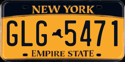 NY license plate GLG5471