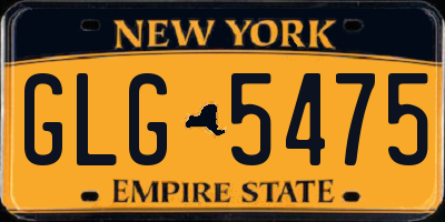 NY license plate GLG5475