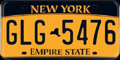 NY license plate GLG5476
