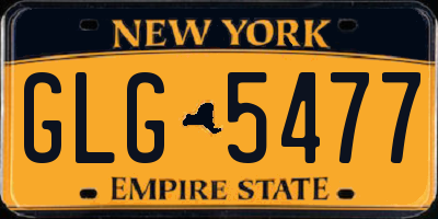 NY license plate GLG5477