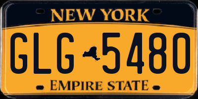 NY license plate GLG5480