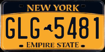 NY license plate GLG5481
