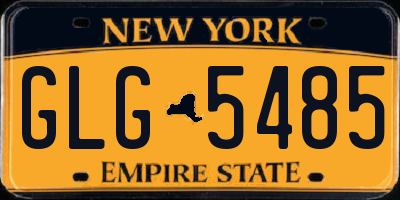 NY license plate GLG5485