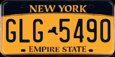 NY license plate GLG5490