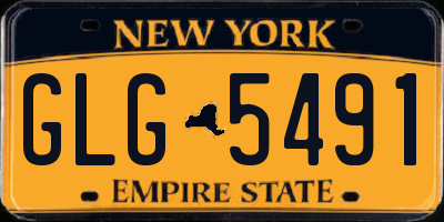 NY license plate GLG5491