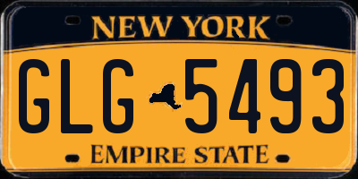 NY license plate GLG5493