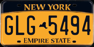NY license plate GLG5494