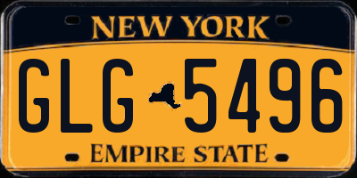 NY license plate GLG5496