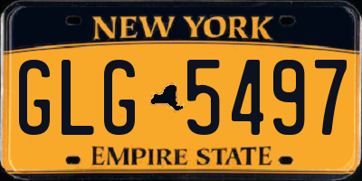 NY license plate GLG5497