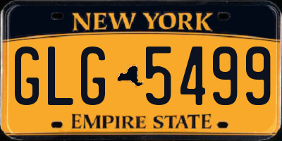 NY license plate GLG5499