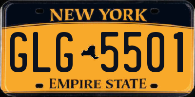 NY license plate GLG5501