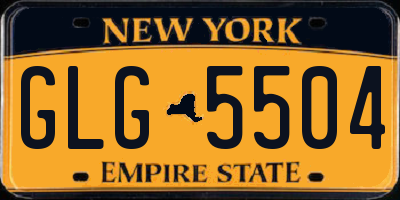 NY license plate GLG5504