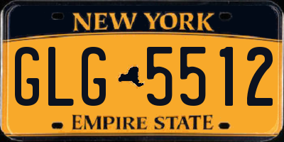 NY license plate GLG5512