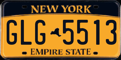 NY license plate GLG5513