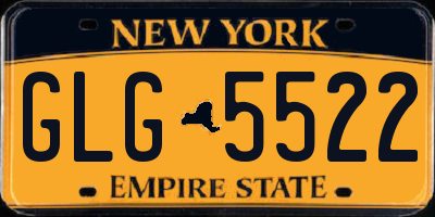 NY license plate GLG5522