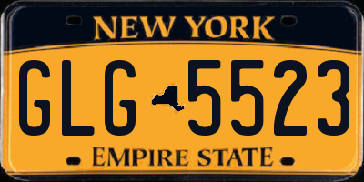 NY license plate GLG5523