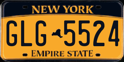 NY license plate GLG5524