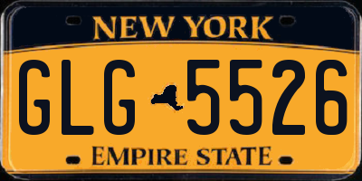 NY license plate GLG5526