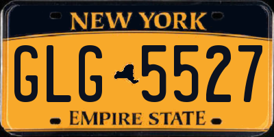 NY license plate GLG5527