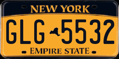 NY license plate GLG5532