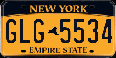 NY license plate GLG5534