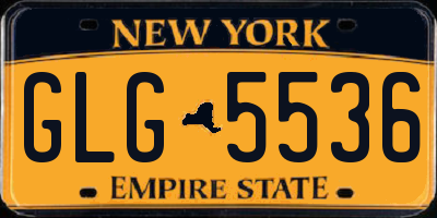 NY license plate GLG5536