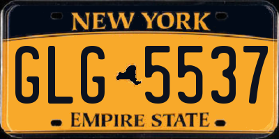 NY license plate GLG5537