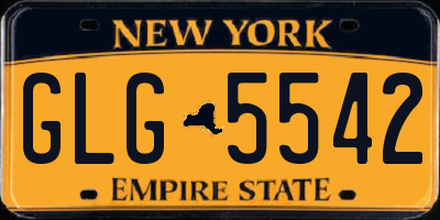 NY license plate GLG5542