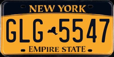 NY license plate GLG5547